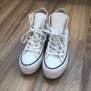 White Converse High Top Platform